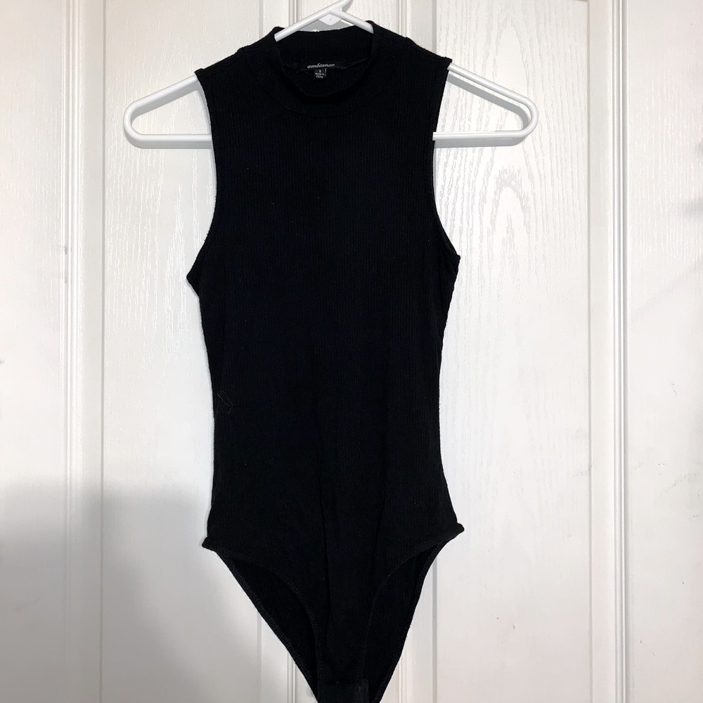 Ambiance Sleeveless Mock Neck Bodysuit
